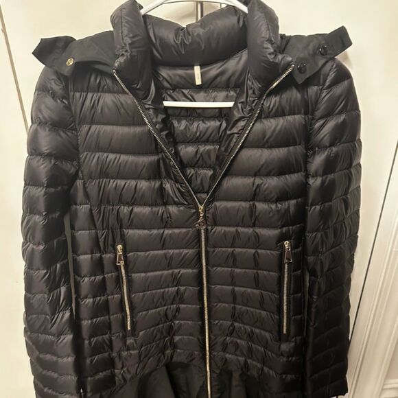 Moncler Ruffle Bottom Coat with Removable Hat - Picture 1 of 4